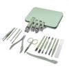 18Pcs/box Manicure Cutters Pink Nail Clipper Set Household Stainless Steel Ear Spoon Nail Clippers Pedicure Nail Scissors Tool,Pink,A view 4