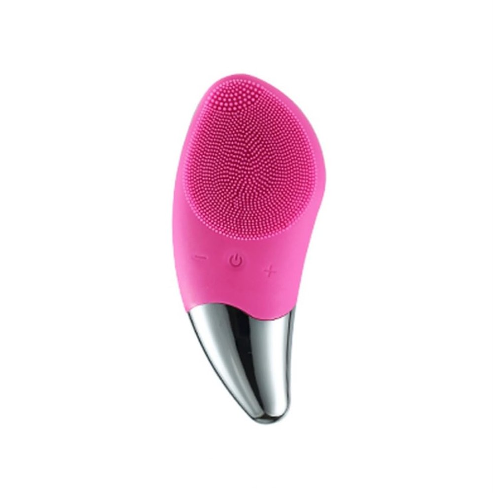 DAUTAI Electric Silicone Sonic Face Scrubber, Facial Massager, Constant Temperature 46 6000 Vibrations 6-Speed Adjustment, for Deep Cleansing Gentle Exfoliating,Red