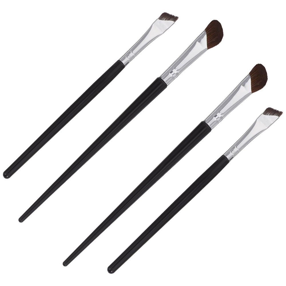 Beavorty 4pcs Eye Makeup Brushes Angled Eyeliner Nose Contour Brush for Precise Application Includes