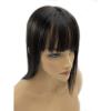 12x13cm(4.7"x5.1") full silk based human hair topperswith bangs for women thin hair or hair loss gift. 4 clips Natural looking 10 Natural Black) view 1