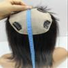 12x13cm(4.7"x5.1") full silk based human hair topperswith bangs for women thin hair or hair loss gift. 4 clips Natural looking 10 Natural Black) view 2