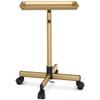 TASALON Premium Salon Tray on Wheels, Aluminum Salon Rolling Tray Trolley for Salon Essentials, Adjustable Height Provides Ample Storage for Hairstylist Tray, Tattoo Tray and Clinic Tray Use - Gloden view 1