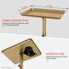 TASALON Premium Salon Tray on Wheels, Aluminum Salon Rolling Tray Trolley for Salon Essentials, Adjustable Height Provides Ample Storage for Hairstylist Tray, Tattoo Tray and Clinic Tray Use - Gloden view 3