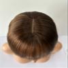 12x13cm(4.7"x5.1") full silk based human hair topperswith bangs for women thin hair or hair loss gift. 4 clips Natural looking 10 Dark Brown) view 3