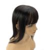 12x13cm(4.7"x5.1") full silk based human hair topperswith bangs for women thin hair or hair loss gift. 4 clips Natural looking 14 Natural Black) view 1
