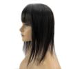 12x13cm(4.7"x5.1") full silk based human hair topperswith bangs for women thin hair or hair loss gift. 4 clips Natural looking 18 Natural Black) view 1