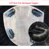 12x13cm(4.7"x5.1") full silk based human hair topperswith bangs for women thin hair or hair loss gift. 4 clips Natural looking 18 Natural Black) view 3