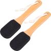 FWUNYVN 2Pcs Pumice Stone Foot File Shaver, Callus Remover for Foot Care, Wooden Handle Pedicure Tools, Foot Rasp for Smooth Feet and Hand, Foot Scrubber for Dead Skin Heel Scrub Shower Use(Small) view 1