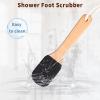 FWUNYVN 2Pcs Pumice Stone Foot File Shaver, Callus Remover for Foot Care, Wooden Handle Pedicure Tools, Foot Rasp for Smooth Feet and Hand, Foot Scrubber for Dead Skin Heel Scrub Shower Use(Small) view 2
