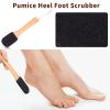 FWUNYVN 2Pcs Pumice Stone Foot File Shaver, Callus Remover for Foot Care, Wooden Handle Pedicure Tools, Foot Rasp for Smooth Feet and Hand, Foot Scrubber for Dead Skin Heel Scrub Shower Use(Small) view 3