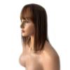 12x13cm(4.7"x5.1") full silk based human hair topperswith bangs for women thin hair or hair loss gift. 4 clips Natural looking 16 Dark Brown) view 1
