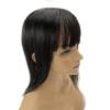 12x13cm(4.7"x5.1") full silk based human hair topperswith bangs for women thin hair or hair loss gift. 4 clips Natural looking 16 Natural Black) view 1