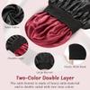 2pcs Bonnet for Men, Bonnets for Women, Satin Silk Hair Bonnet for Sleeping, Reversible Double Layer Wide Band Sleep Cap for Curly Hair Braids view 2