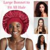 2pcs Bonnet for Men, Bonnets for Women, Satin Silk Hair Bonnet for Sleeping, Reversible Double Layer Wide Band Sleep Cap for Curly Hair Braids view 4