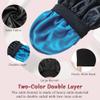 2pcs Bonnet for Men, Bonnets for Women, Satin Silk Hair Bonnet for Sleeping, Reversible Double Layer Wide Band Sleep Cap for Curly Hair Braids view 3