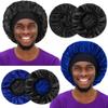 2pcs Bonnet for Men, Bonnets for Women, Satin Silk Hair Bonnet for Sleeping, Reversible Double Layer Wide Band Sleep Cap for Curly Hair Braids view 1