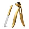 BEZOX Ergonomic Angled Head Thick Toenail Clipper for Seniors - Large Nail Clippers for Thick and Ingrown Nails with Metal Nail File, Premium Nail Cutter Fingernail Clipper for Men and Women - Golden view 1