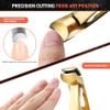 BEZOX Ergonomic Angled Head Thick Toenail Clipper for Seniors - Large Nail Clippers for Thick and Ingrown Nails with Metal Nail File, Premium Nail Cutter Fingernail Clipper for Men and Women - Golden view 4