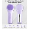 DAUTAI Skin Care Face Brush Cleanser, Facial Massager, Multi-Frequency Control Active Silicone Deep Cleansing, for Exfoliating, Massaging Deep Cleansing,Pink view 2