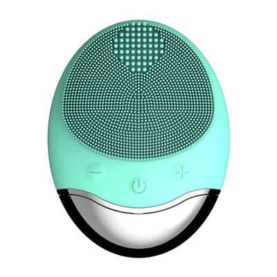 DAUTAI Face Cleanser Brush, Facial Massager Brush, Wireless Charging Bamboo Charcoal Multi-Frequency Control, for Exfoliating, Massaging Deep Cleansing,Green