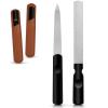 COHEALI 2pcs Double Sided Nail Files Ergonomic Handle Portable Manicure Tool for Natural and Thick Toenails Includes Case for Easy Storage view 1