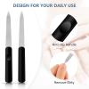 COHEALI 2pcs Double Sided Nail Files Ergonomic Handle Portable Manicure Tool for Natural and Thick Toenails Includes Case for Easy Storage view 4