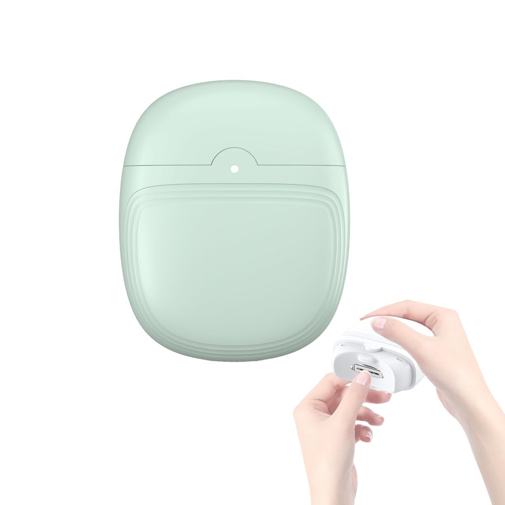 2 in 1 Electric Automatic Nail Clipper: USB Rechargeable, with Light and 3 Speeds, Perfect for Kids, Adults, and Seniors-Teal Green