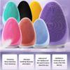 DAUTAI Face Scrubber Exfoliator, Facial Massager Brush, Pore Deep Cleansing Silicone High Density Soft Bristles, for Exfoliating, Massaging Deep Cleansing,Purple view 2