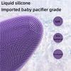 DAUTAI Face Scrubber Exfoliator, Facial Massager Brush, Pore Deep Cleansing Silicone High Density Soft Bristles, for Exfoliating, Massaging Deep Cleansing,Purple view 4