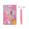 COVIK Women's Disposable Razors, 6 Count Shaving Razors for Women, 2 Blade Razor for Women Sensitive Skin Smooth Hair Removal (1 Packages of 6 Razors) view 1