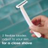 COVIK Women's Disposable Razors, 6 Count Shaving Razors for Women, 2 Blade Razor for Women Sensitive Skin Smooth Hair Removal (1 Packages of 6 Razors) view 4