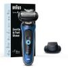 Braun Electric Shaver for Men, Series 6 6120s, Wet & Dry Shave, Turbo & Gentle Shaving Modes, with Precision Trimmer & Pouch, Blue view 1