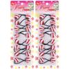 16 Pcs 20mm Hair Ties Hair Accessories for Girls Double Striped Hair Ties with Balls Bubble Twinbead Ponytail Holders (Red) view 1