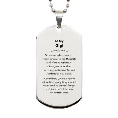 Inspirational Gigi Gifts, Birthday Gifts Gigi Silver Dog Tag Amazing Gifts For Gigi, Christmas Gifts For Gigi To My Gigi Remember, you're capable of achieving anything you set your mind to. Never