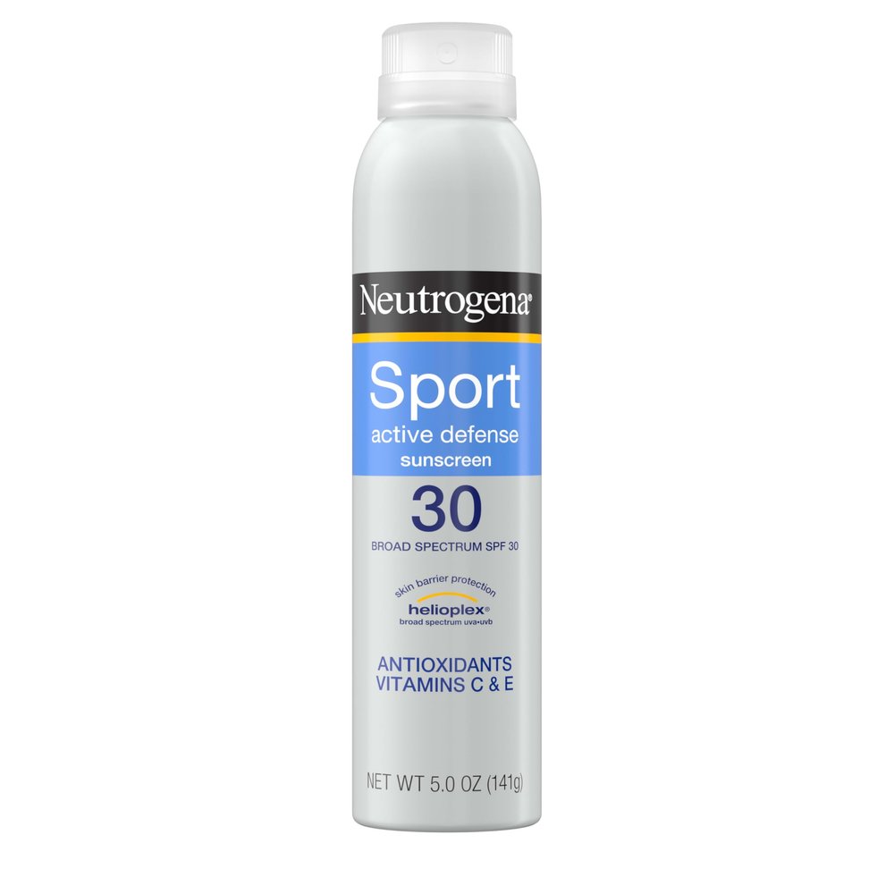 Neutrogena Sport Active Defense SPF 30 Sunscreen Spray, Sweat & Water Resistant Spray Sunscreen with Broad Spectrum UVA/UVB Sun Protection for Sunburn Prevention, Oxybenzone-Free, 5.0 oz