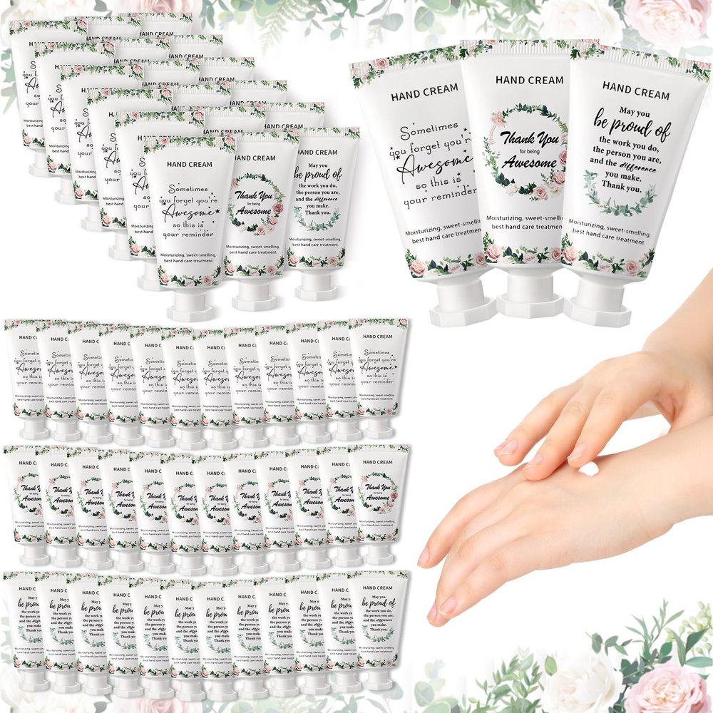 Dansib 90 Pcs Employee Appreciation Gifts Bulk Team Coworker Xmas Thank You Employees Hand Cream Inspirational Travel Size Hand Lotion for Teachers Staff
