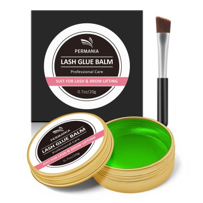 PERMANIA Lash Lift Glue Balm, Lash Lift Adhesive New Brow Lamination Glue Soft Fruity Strong Viscosity and Water Solubility for Lash Lift Kit (Apple)