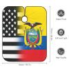 Black and White USA Ecuador Flag Adult Barber Apron Print Hair Cutting Cape Hair Stylist Gown Hairdresser Styling Capes view 2