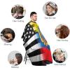 Black and White USA Ecuador Flag Adult Barber Apron Print Hair Cutting Cape Hair Stylist Gown Hairdresser Styling Capes view 3