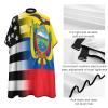 Black and White USA Ecuador Flag Adult Barber Apron Print Hair Cutting Cape Hair Stylist Gown Hairdresser Styling Capes view 4