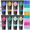 8PCS Face Glitter Gel, Holographic Body Glitter Gel for Hair, Body, Face, Lip, Eyeshadow, Glitter Face Paint, Chunky Glitter for Makeup, Sparkling Glitter Makeup for Concerts Music Festival Rave view 1