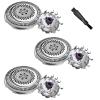 SH98/72 Head Shaver Replacement compatible with Philips Norelco S9000 Prestige Replacement Blades for Philips electric Shaver Series 9000 Prestige SP9800, SP9820, SH98 replacement shaving heads,3Pcs view 1