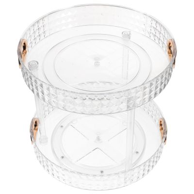 POPETPOP Cosmetic Organizer Small Makeup Holder Rotating Storage Vanity Dresser Accessory