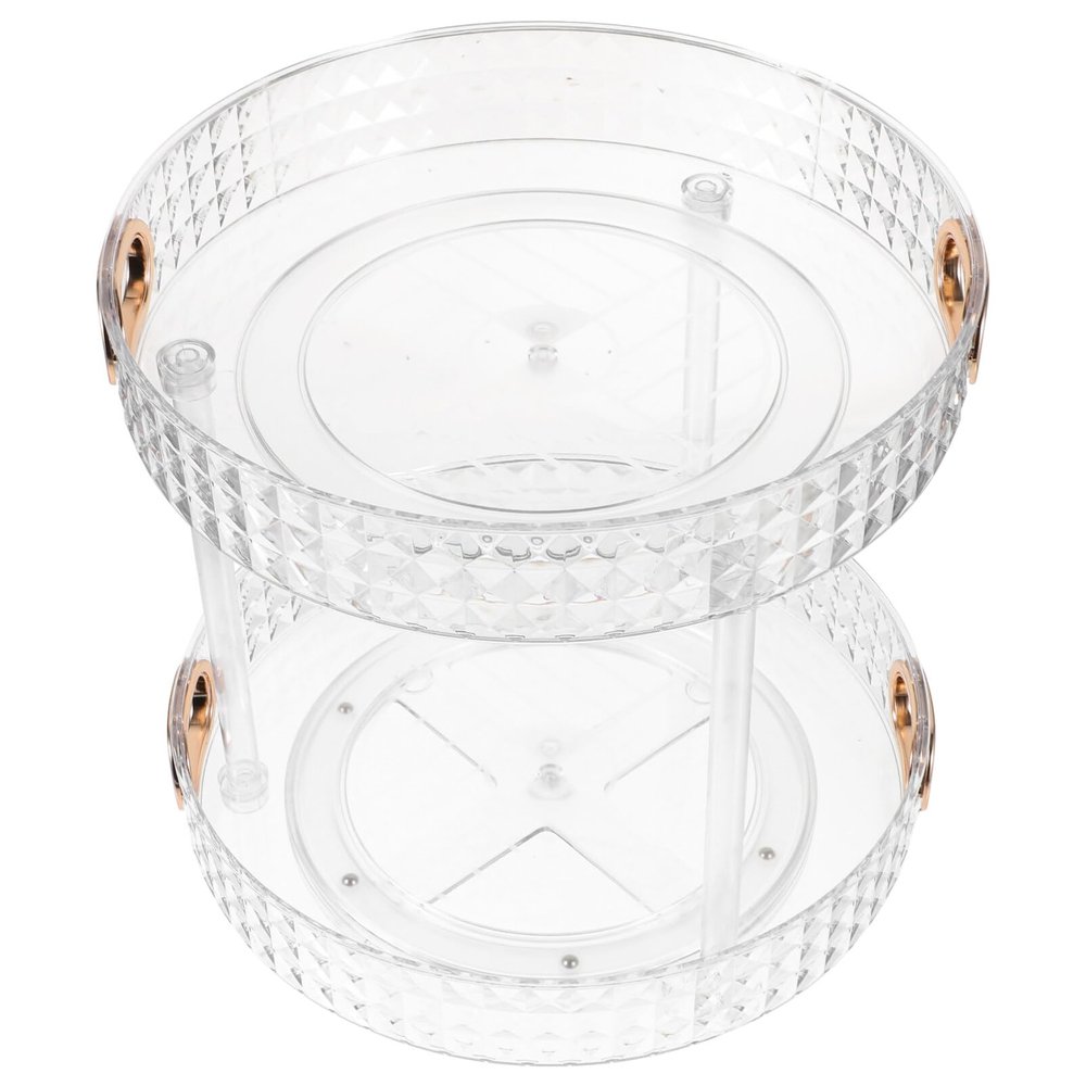POPETPOP Cosmetic Organizer Small Makeup Holder Rotating Storage Vanity Dresser Accessory