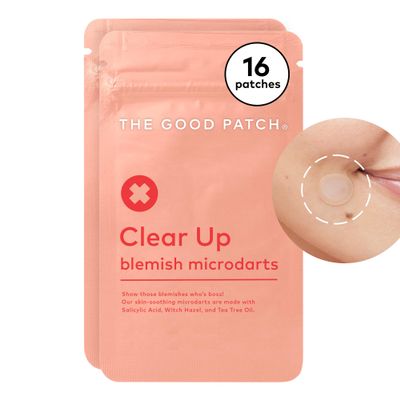 The Good Patch Clear Up, Microdart Blemish Patches, Fast - Starts Working in 2 Hours, Made with Salicylic Acid, Witch Hazel and Tea Tree Oil, For Face and Pimples (16 Total Microdart Patches)