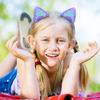 12 Glitter Sparkly Cat Ear Hair Clips and Barrettes for Girls, Toddlers, and Kids - Animal Hair Pins view 3