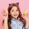12 Glitter Sparkly Cat Ear Hair Clips and Barrettes for Girls, Toddlers, and Kids - Animal Hair Pins view 4