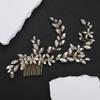 Teyglen Gold Crystal Wedding Headpiece Flower Rhinestone Bridal Hair Comb Headband Hair Accessories for Bride Handmade Crystal Hair Piece Bridal Side Comb for Women Girls (Gold) view 1