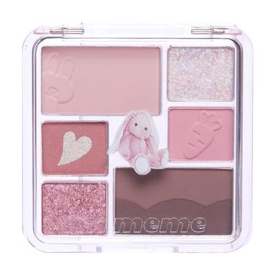 I'M MEME Eye Palette - Wonder Soft Layer 02 My Bunny | 7 Shades Eyeshadow for Women, Portable Size, Versatile, Blendable, Neutral Colors Makeup, Shimmer, Glitter, Sparkling, 0.23 Oz