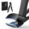 FERYES Angled Head Long Handled Toenail Clipper for Seniors - Large Wide Jaw Nail Clipper with Catcher for Thick Nails - Easier Trimming, Ergonomic Design (Black view 1